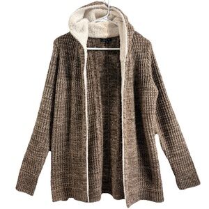 Hooded‎ Sherpa Cardigan Winter Cozy Size S Casual